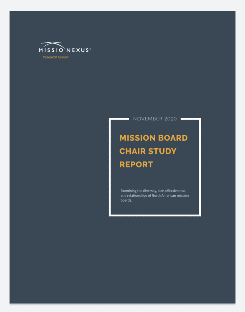 2020 Mission Board Chair Survey Report
