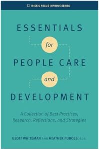 Book cover titled "Essentials for People Care and Development" for leadership growth.