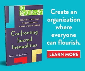 Book cover titled "Confronting Sacred Inequalities" by Leanne M. Dzubinski.