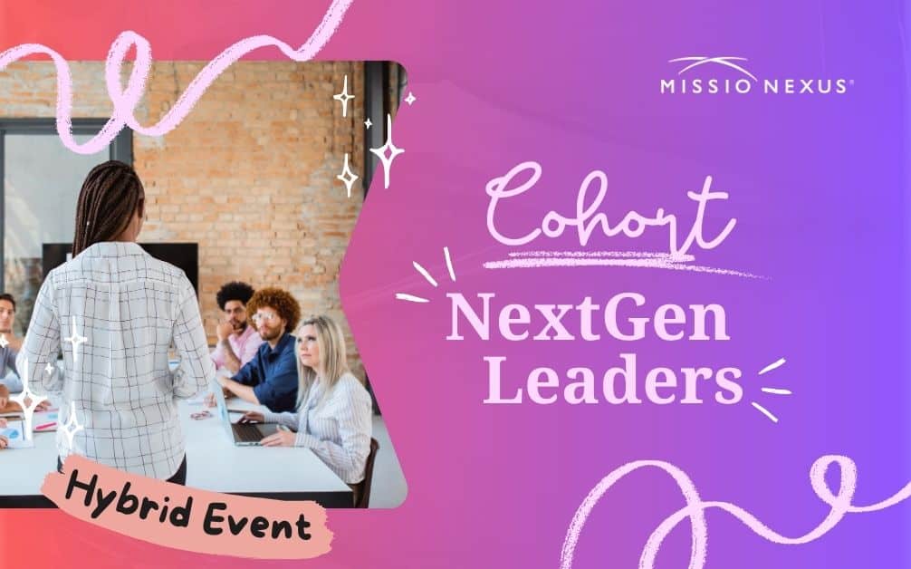 Group of diverse young leaders participating in NextGen Leaders Cohort event.