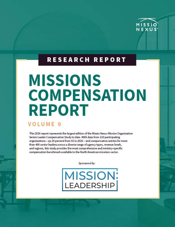 Cover of the Missions Compensation Report Volume 9 by Missio Nexus.